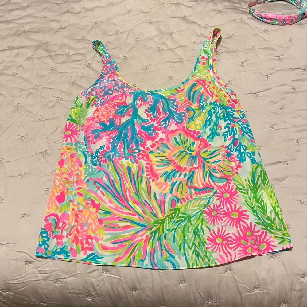 Lilly Pulitzer Multicolor Floral Tank Top